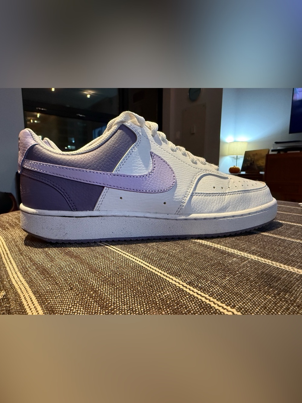 Nike Women’s Court Vision Low White/Daybreak Lilac Bloom US SIZE 9